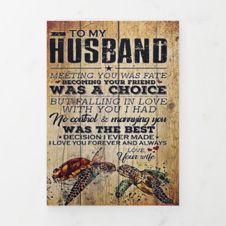 Lieblicher Brief an ihn | Für mein Design | Dreifach Gefaltete Ankündigung