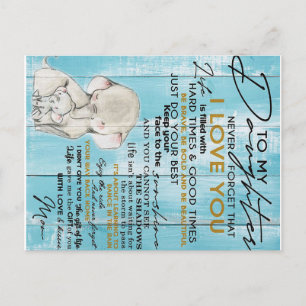 Lieblicher Brief an meine Tochter, liebliches Gesc Ankündigungspostkarte