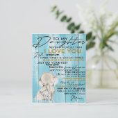 Lieblicher Brief an meine Tochter, liebliches Gesc Einladung (Stehend Vorderseite)