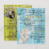 Lieblicher Brief an meine Tochter, liebliches Gesc Einladung (Vorne/Hinten)