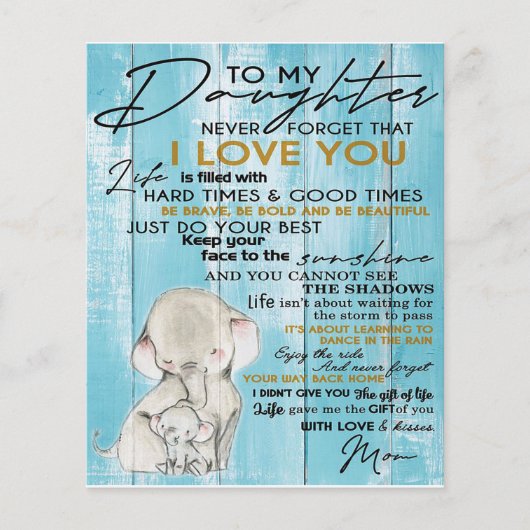 Lieblicher Brief an meine Tochter, liebliches Gesc Flyer (Vorne)