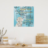 Lieblicher Brief an meine Tochter, liebliches Gesc Poster (Küche)