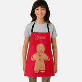 Lieblicher Cartoon Gingerbree Mann Weihnachten Win Schürze (Insitu)