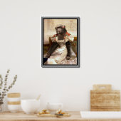 Lieblicher Chimp in Gown Poster (Küche)