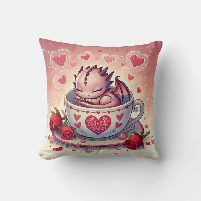 Lieblicher Drachencup Kissen (Vorderseite)