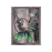 Lieblicher dunkler und grüner Fairy Editor Notizblock (Rotiert)