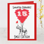 Lieblicher Elefant, Fünfzehn Karte (Gelbe Blume)