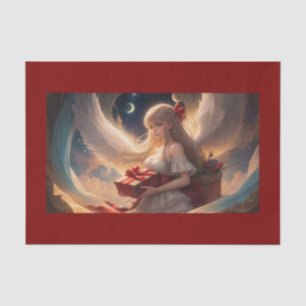 Lieblicher Engel mit Pressentapier Seidenpapier