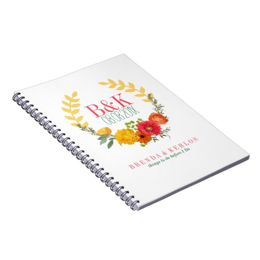 Lieblicher, farbenfroher Frühlingsblumenregen Notizblock (Rechte Seite)