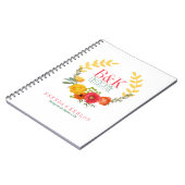 Lieblicher, farbenfroher Frühlingsblumenregen Notizblock (Linke Seite)