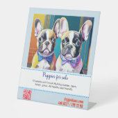 Lieblicher französischer Bulldog Illustrationsverk Sockelschild (Vorderseite)