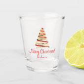 Lieblicher froher Weihnachtsbaum Schnapsglas (Vorderseite)