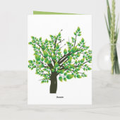 Lieblicher Frühlingsbaum Dankeschön-Karte Dankeskarte (Rückseite)