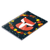 Lieblicher Fuchs auf einem farbenfrohen Hintergrun Notizblock (Linke Seite)