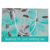 Lieblicher, gedämpfter Designer Große Geschenktüte (Rückseite)