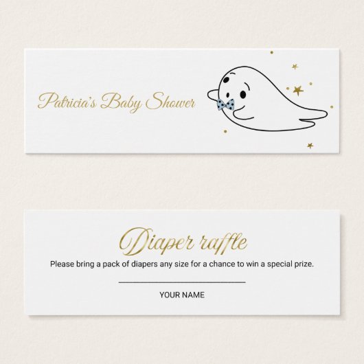 Lieblicher Ghost Halloween Baby Duschdusche Windel (Vorne & Hinten)