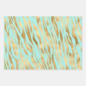 Lieblicher Goldener Hintergrund für Tierminze Geschenkpapier Set (Vorderseite 3)