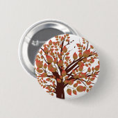 Lieblicher Herbstbaum Button (Vorne & Hinten)