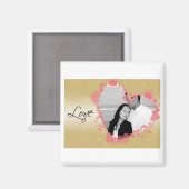 Lieblicher Herzrahmen Magnet (Vorderseite/Rückseite)