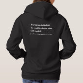Lieblicher hinter mir hoodie (Rückseite)