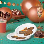 Lieblicher Honig-Liebesbär mit Honigtopf Pappteller