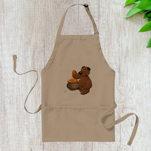 Lieblicher Honig-Liebesbär mit Honigtopf Schürze