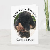 Lieblicher Hund mit einer Knochen-Geburtstagskarte Karte (Vorderseite)