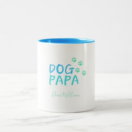Lieblicher Hund Papa Zwei-Tone-Kaffee-Tasse Zweifarbige Tasse (Mittel)