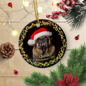 Lieblicher Hund Welpe Pet Erste Weihnachtsfeier Fo Keramik Ornament