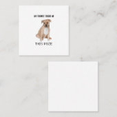 Lieblicher Hund, Welpe T - Shirt Nachrichten diese Quadratische Visitenkarte (Vorne/Hinten)