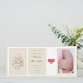 Lieblicher Islam Aqiqah Babyankündigung Einladung (Stehend Vorderseite)