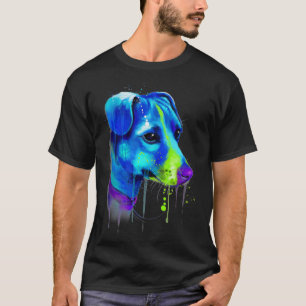 Lieblicher Jack Russell Abstrakt, Aquarellmalerei T-Shirt