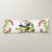 Lieblicher junger Papagei im blühenden Baum Seitenschläferkissen (Rückseite)