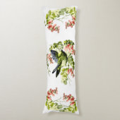 Lieblicher junger Papagei im blühenden Baum Seitenschläferkissen (Vorderseite Vertikal)