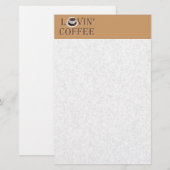 Lieblicher Kaffee Briefpapier (Vorne/Hinten)