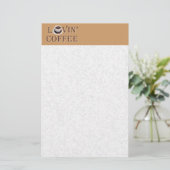 Lieblicher Kaffee Briefpapier (Stehend Vorderseite)