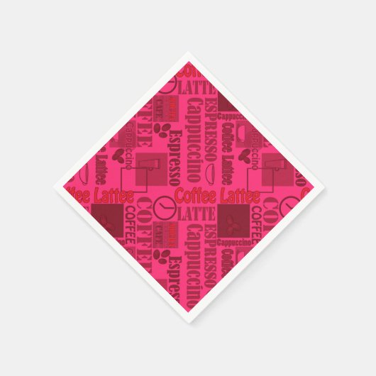 Lieblicher Kaffee Serviette (Ecke)