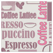 Lieblicher Kaffee Stoff (Nahaufnahme)