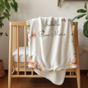 Lieblicher kleiner Marienkäfer   Monogramm-Sherpa- Sherpadecke