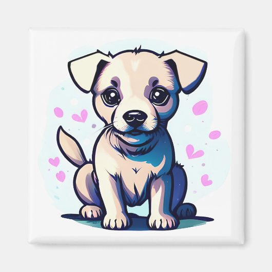 Lieblicher Labrador Magnet (Vorne)