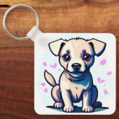 Lieblicher Labrador Schlüsselanhänger (Vorderseite)