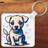 Lieblicher Labrador Schlüsselanhänger (Rückseite)