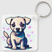 Lieblicher Labrador Schlüsselanhänger (Rückseite)