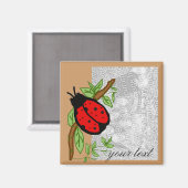 Lieblicher Lady-Bug, Template-Magnet Magnet (Vorderseite/Rückseite)