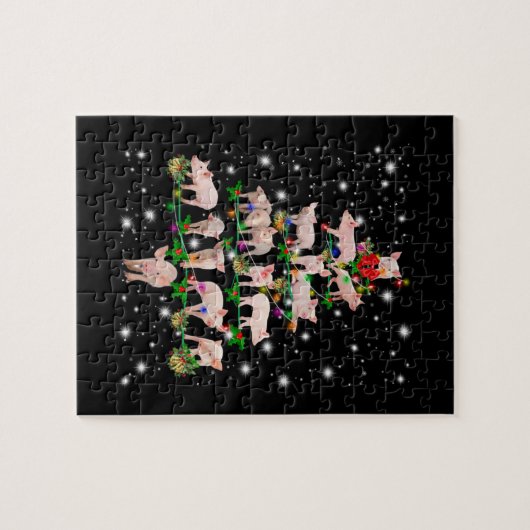 Lieblicher, lichtdurchfluteter Schweinebrück Puzzle (Horizontal)