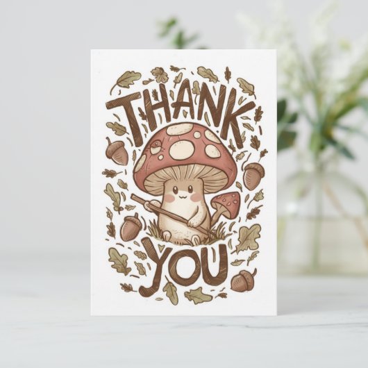 Lieblicher Magic Mushroom Danke Karte (Stehend Vorderseite)