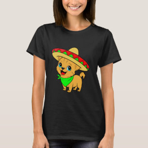 Lieblicher mexikanischer Hundekuchen Chihuahua mit T-Shirt