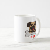 Lieblicher Mops Dog Coffee Cup Kaffeetasse (VorderseiteRechts)