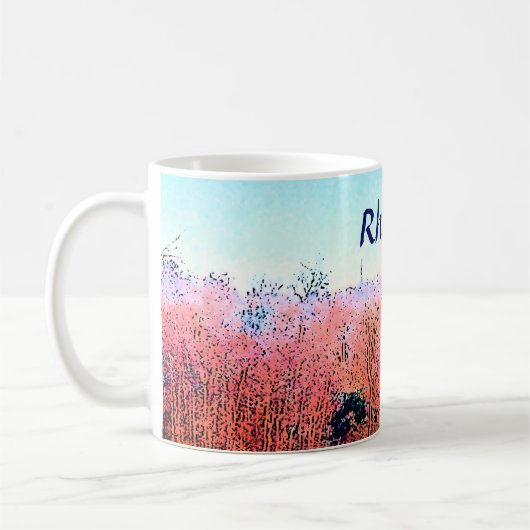 Lieblicher Orangenwald Kaffeetasse (Links)