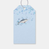 Lieblicher Ozean Baby Junge Narwhal & Bubbles Gesc Geschenkanhänger (Rückseite)
